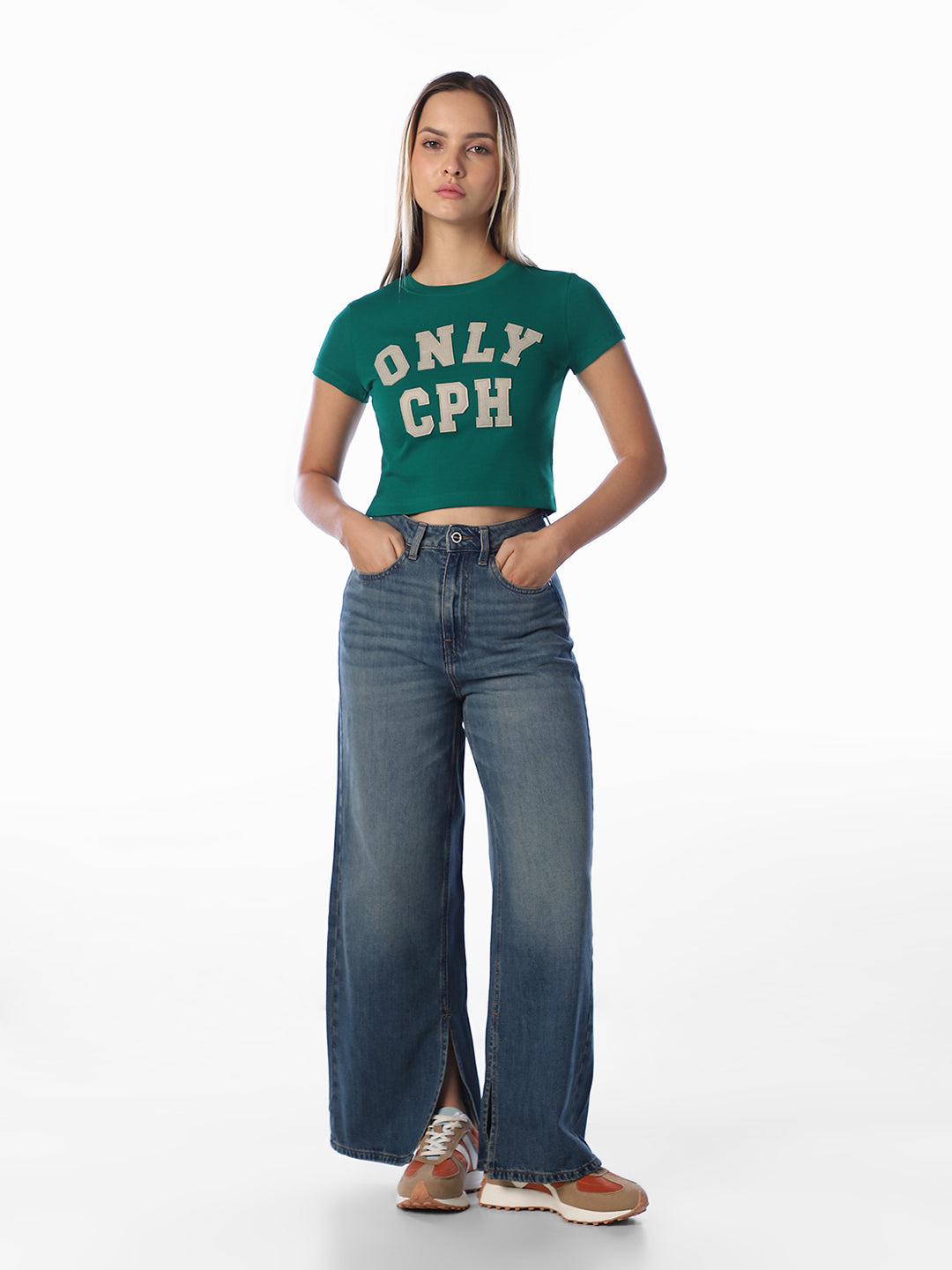 Green Printed Cotton T-shirt
