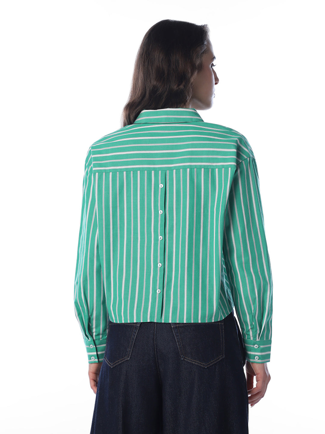 Striped Cropped Shirt