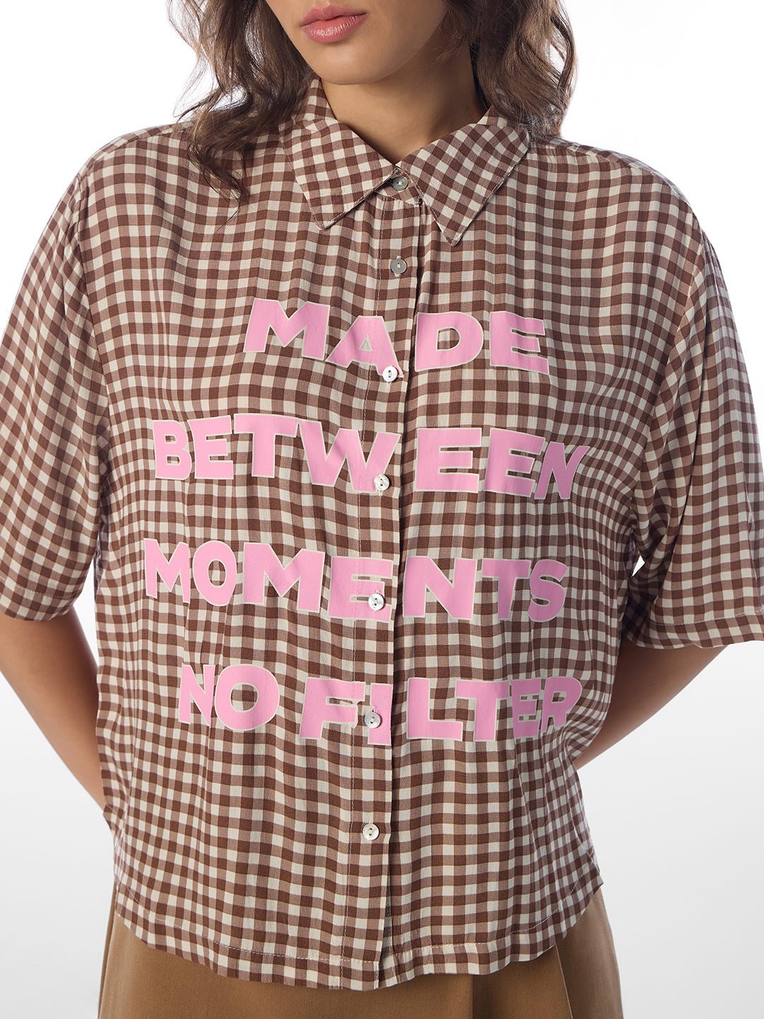 Brown Gingham check Shirt