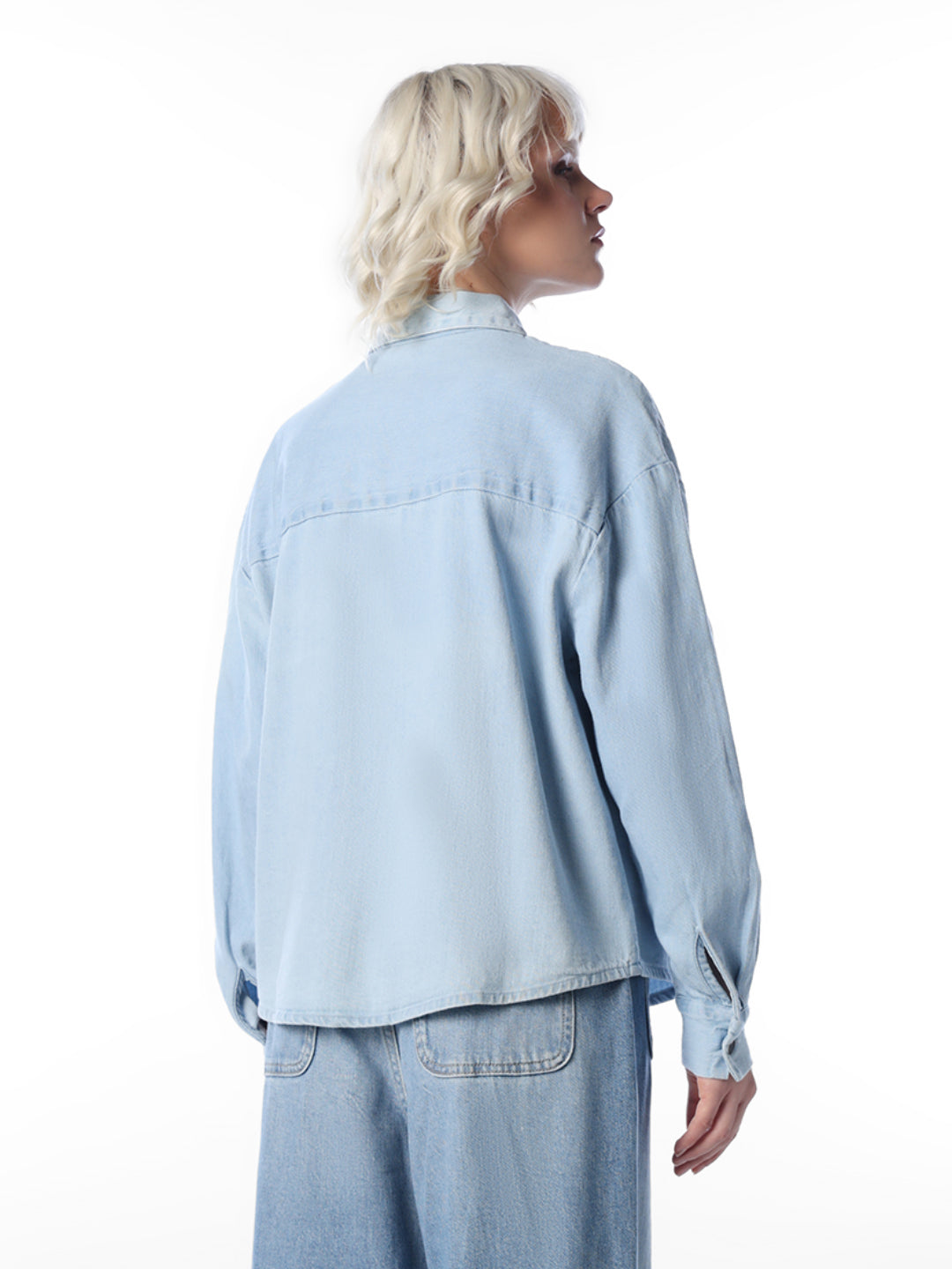 Light Blue Applique Detail Shirt