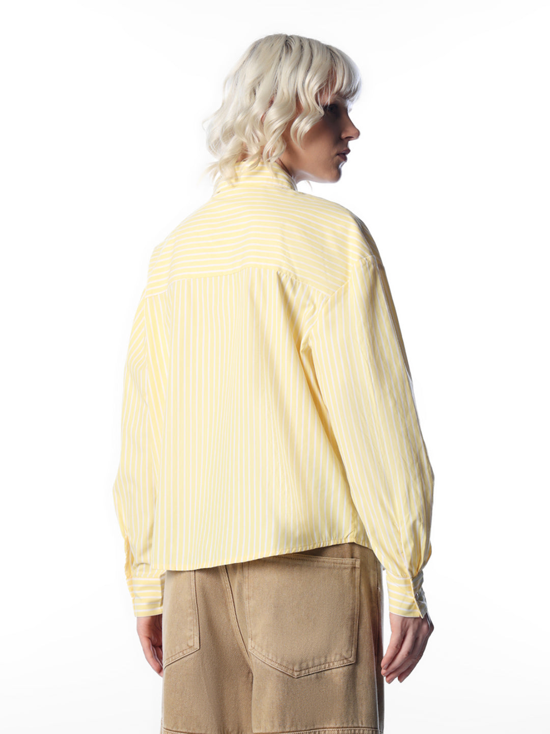 Yellow Striped Regular Fit Shirt
