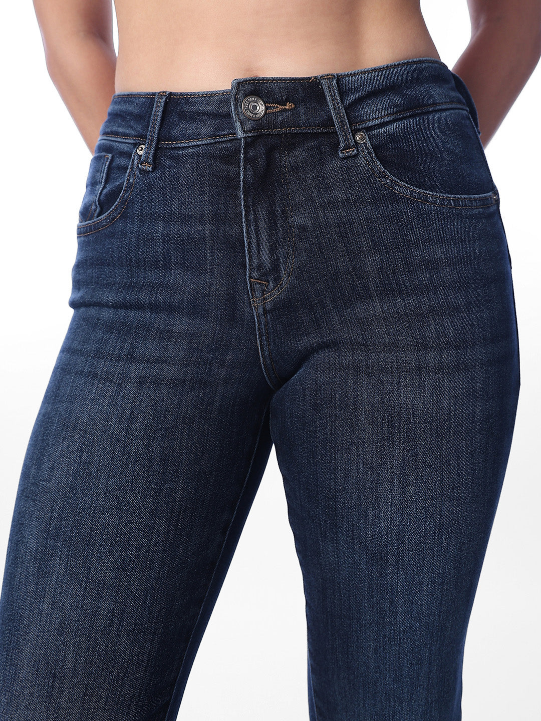 Dark Blue Flared Push up Jeans