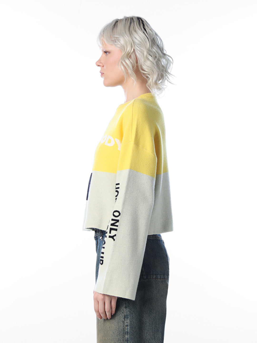 Graphic Printed Knitted Pullover