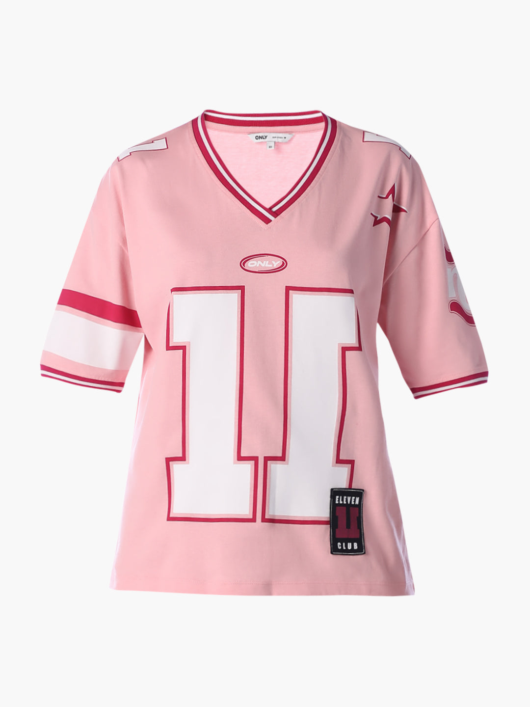 Pink Varsity Oversized T-Shirt