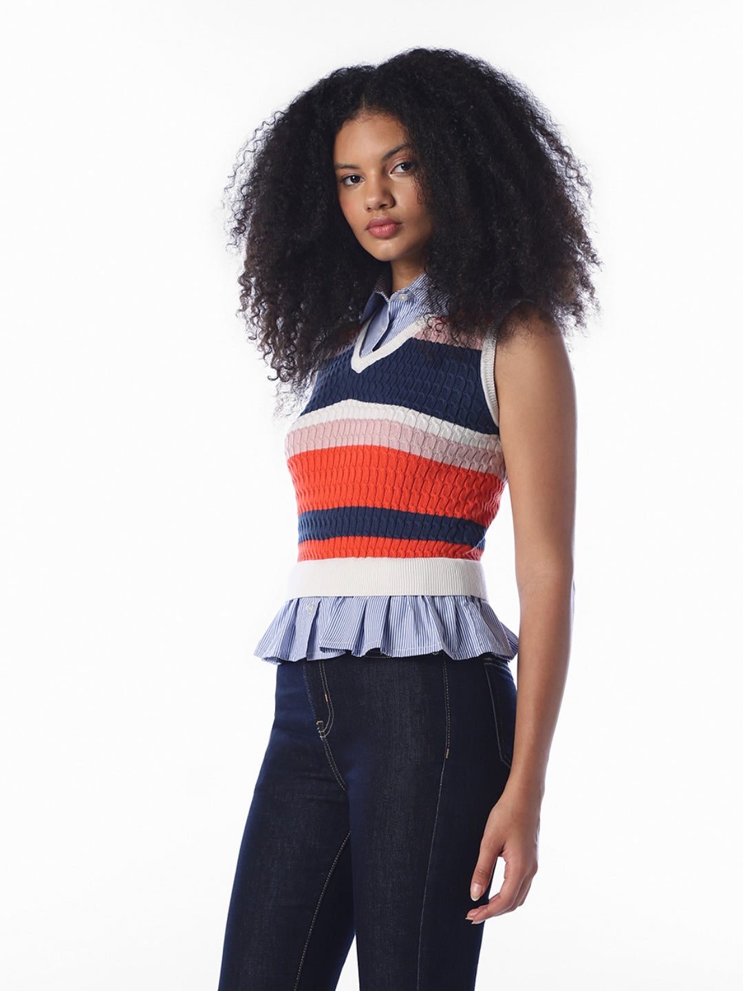 Textured Cable Knit Top