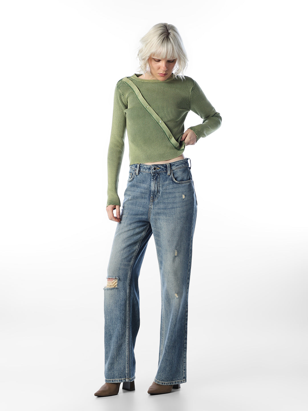 Green Cotton Pullover