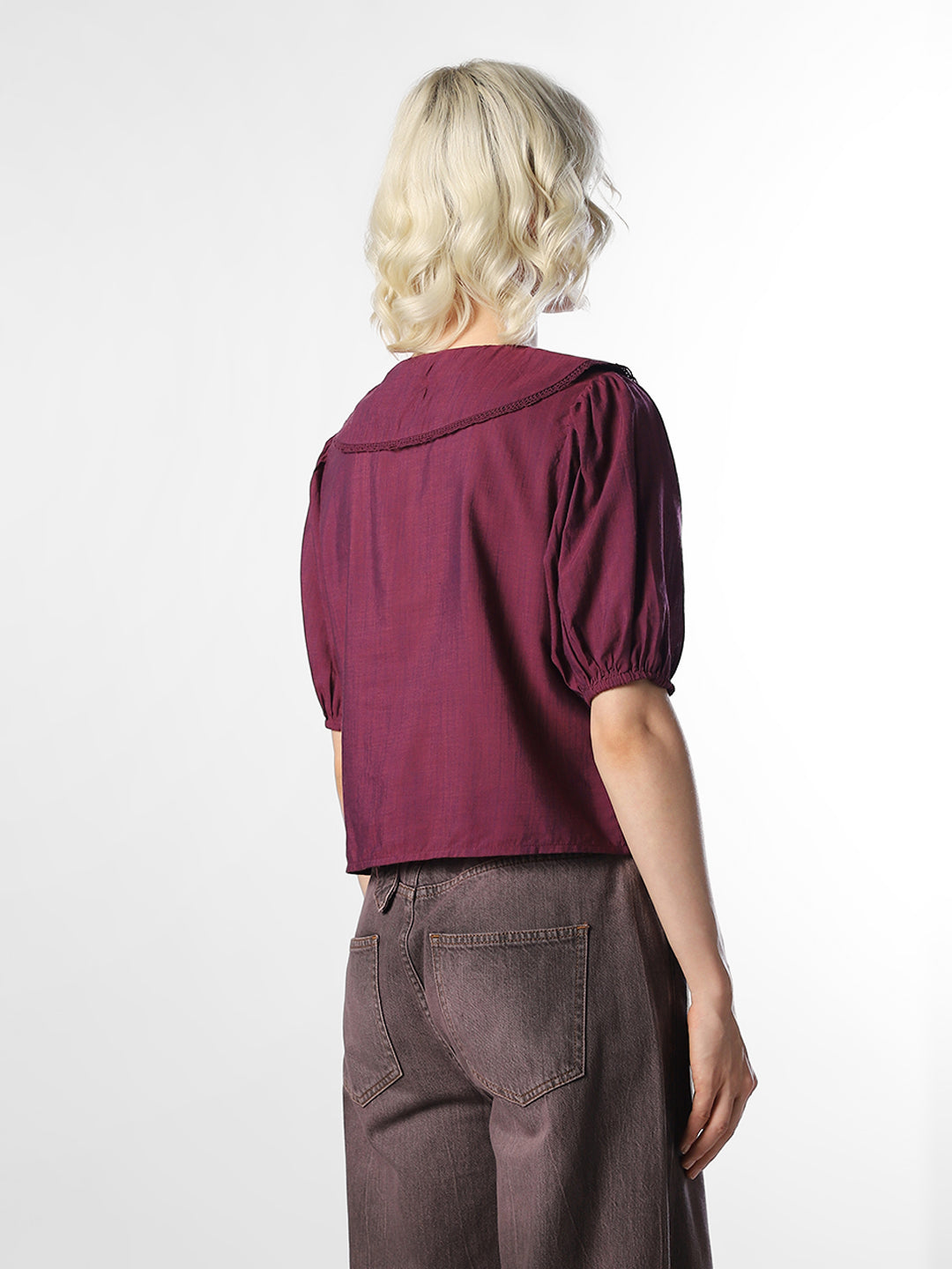 Maroon Cotton Shirt