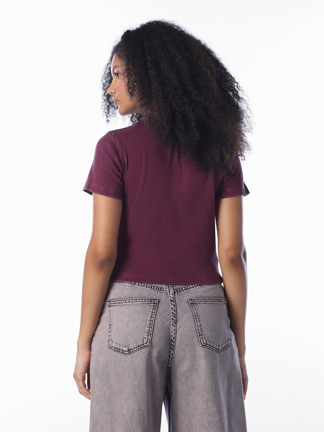 Chain Detail Cropped T-Shirt