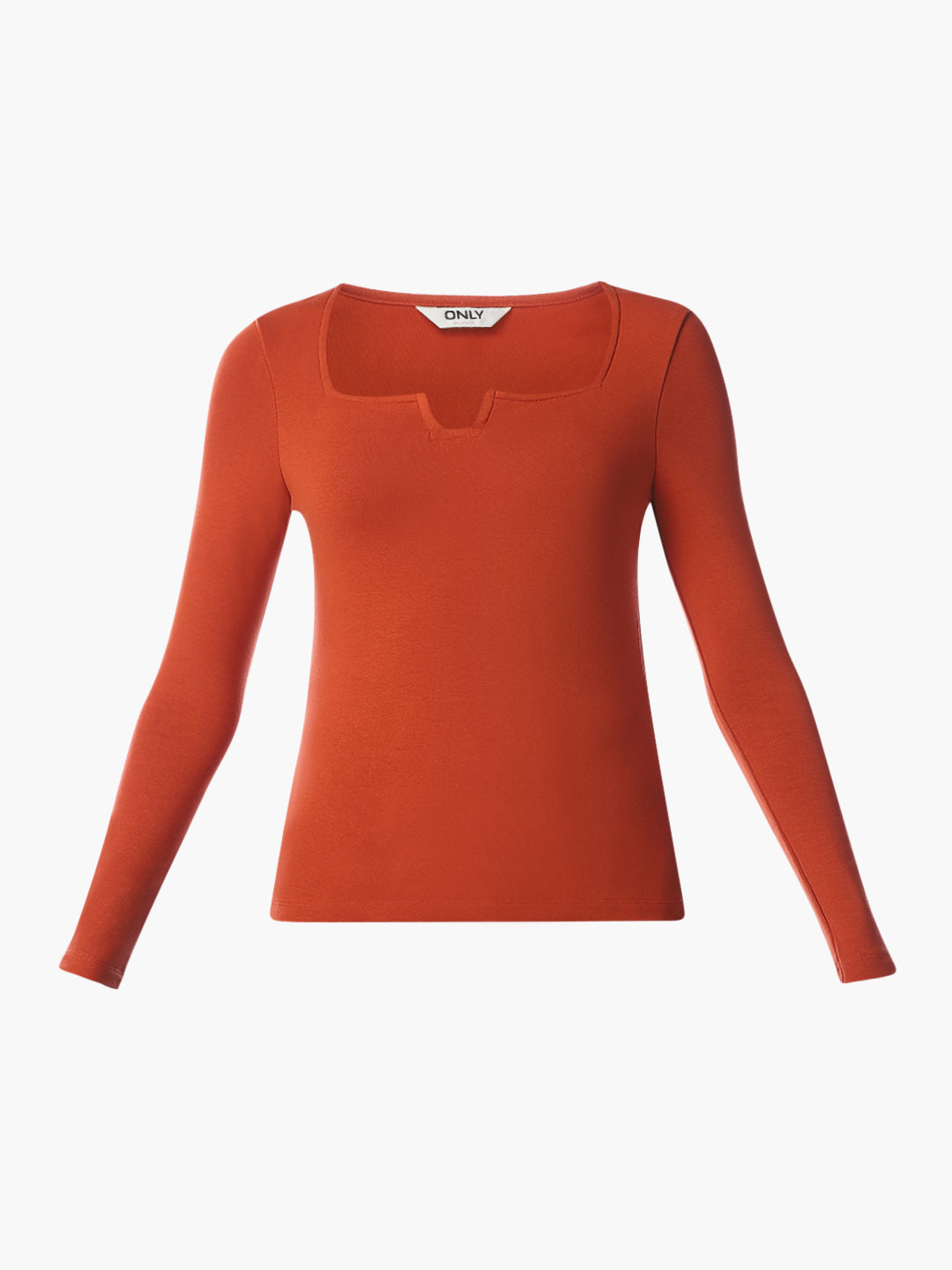 Rust Orange Fitted Top