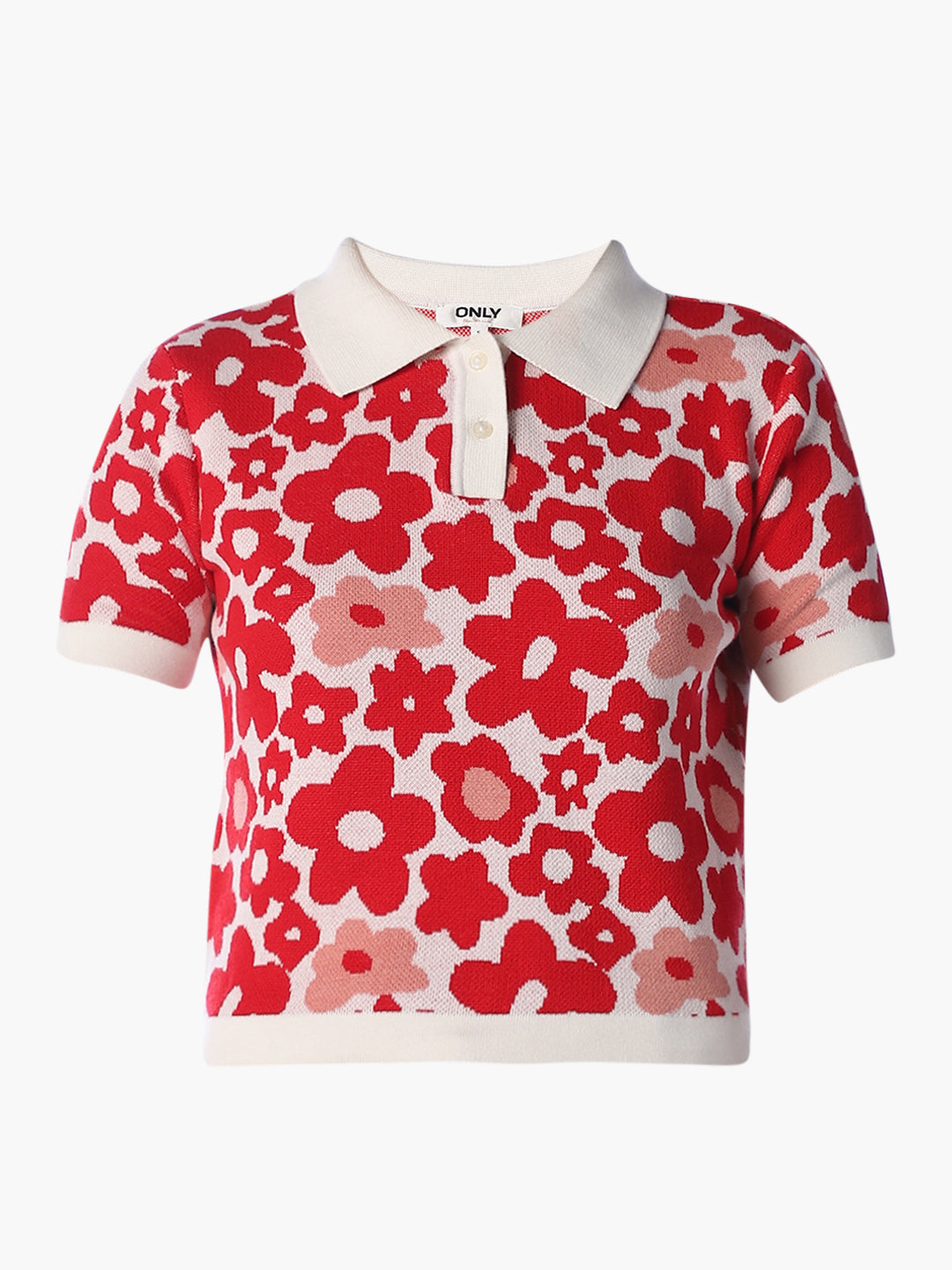 Floral Knitted Polo