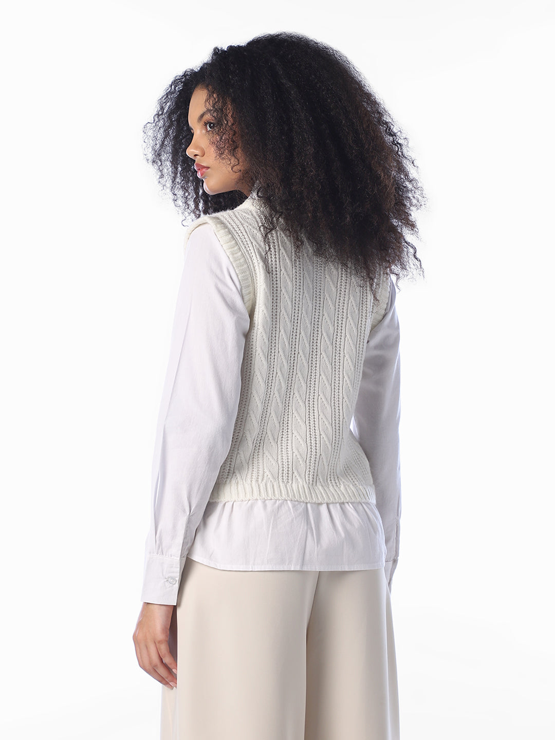 Knit Layered Cotton Shirt