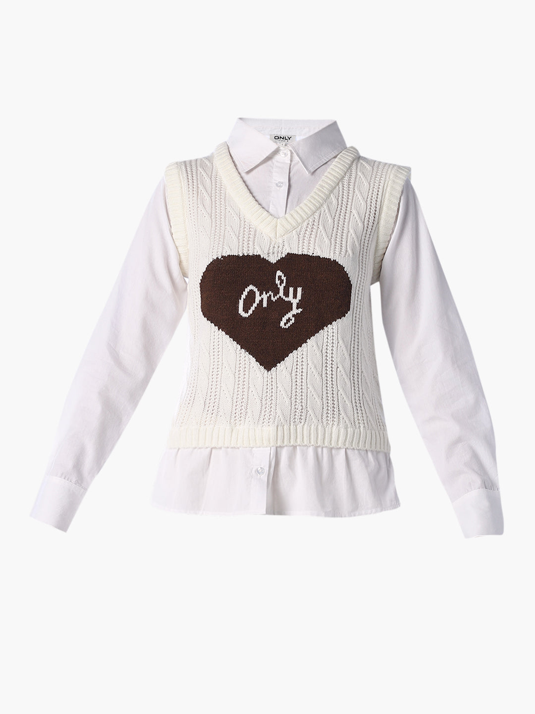 Knit Layered Cotton Shirt