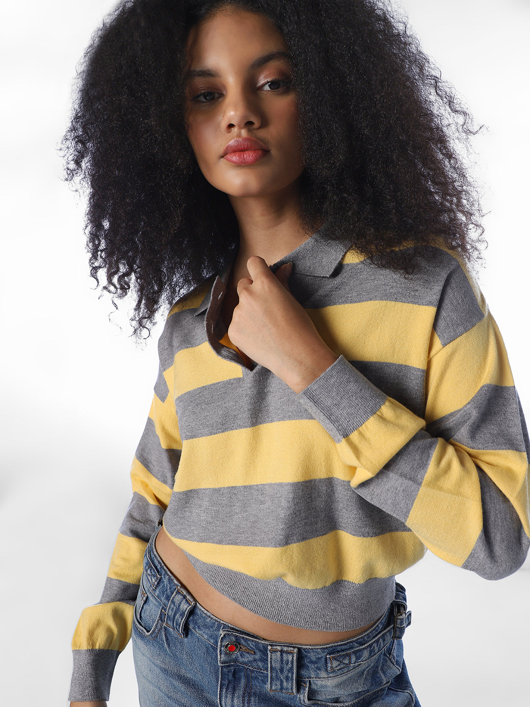 Colourblocked Knitted Polo