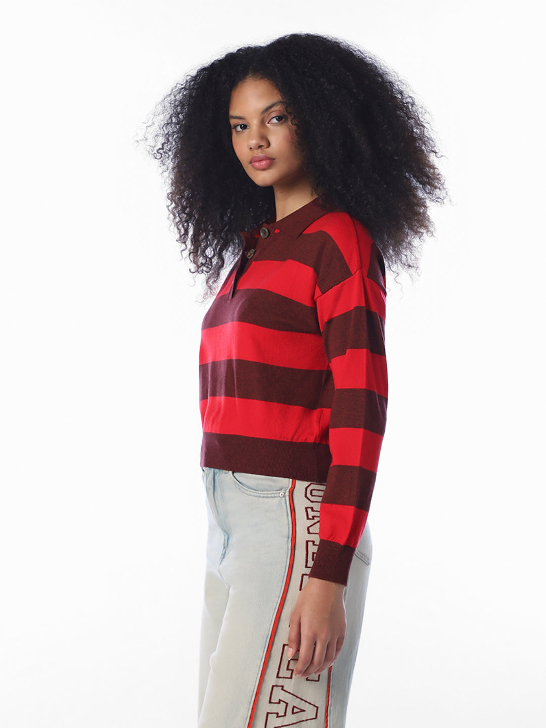 Brown Colourblocked Knitted Polo