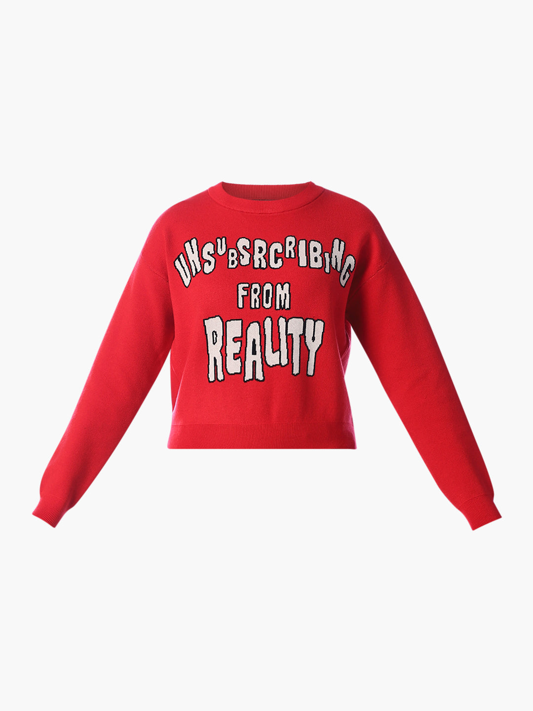 Red Printed Pullover