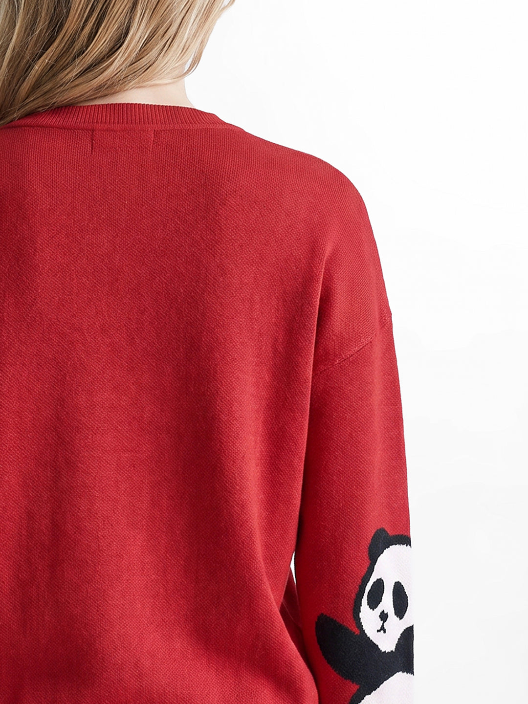 Red Panda Print Pullover