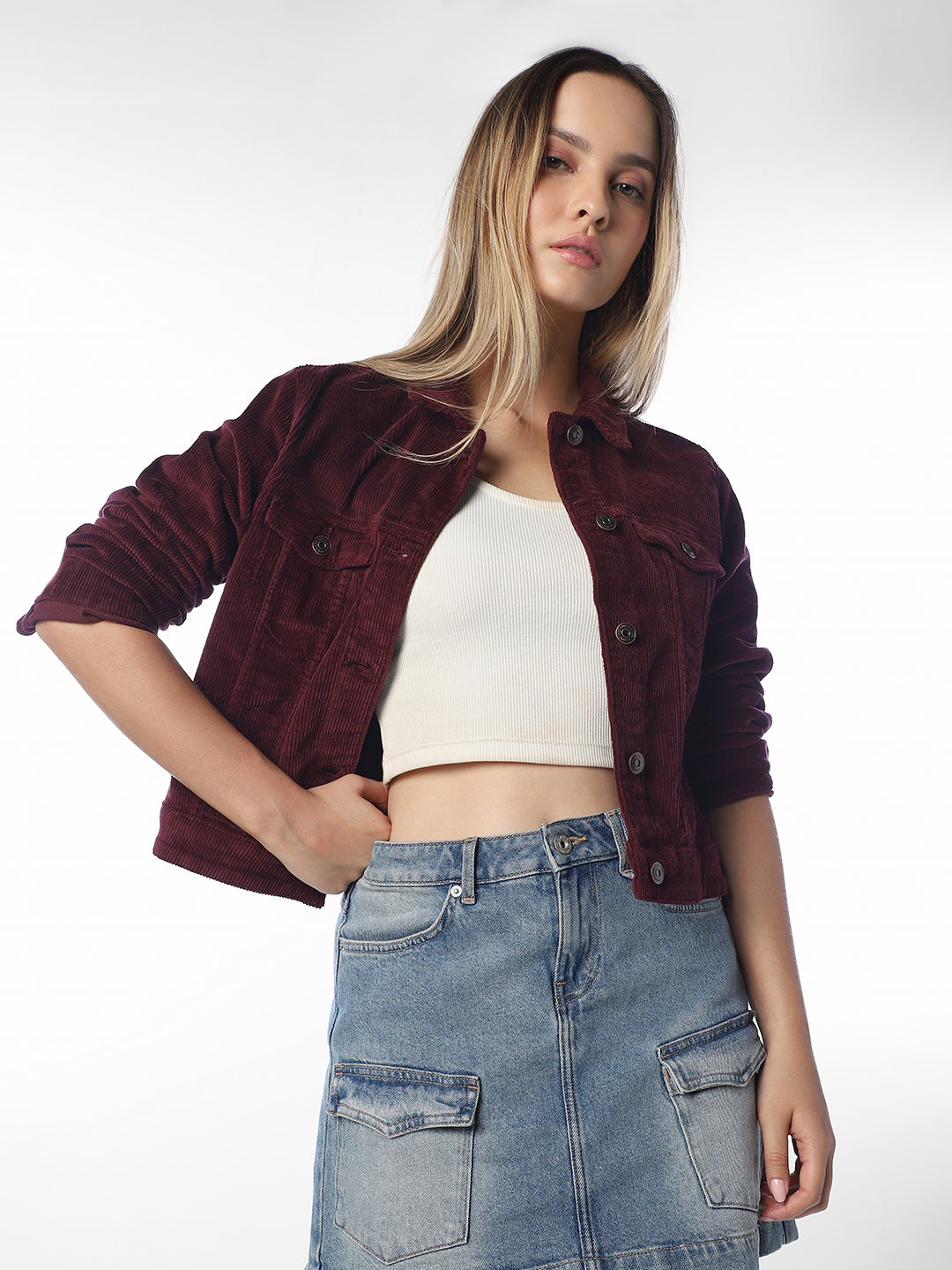Maroon Corduroy Jacket