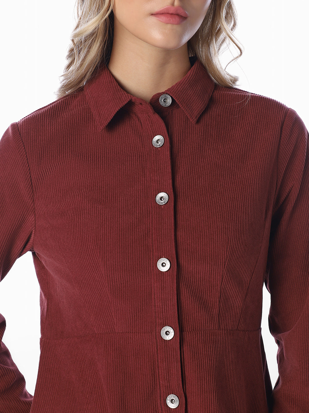 Corduroy Peplum Shirt