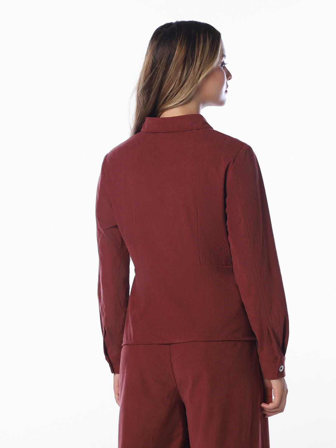 Corduroy Peplum Shirt