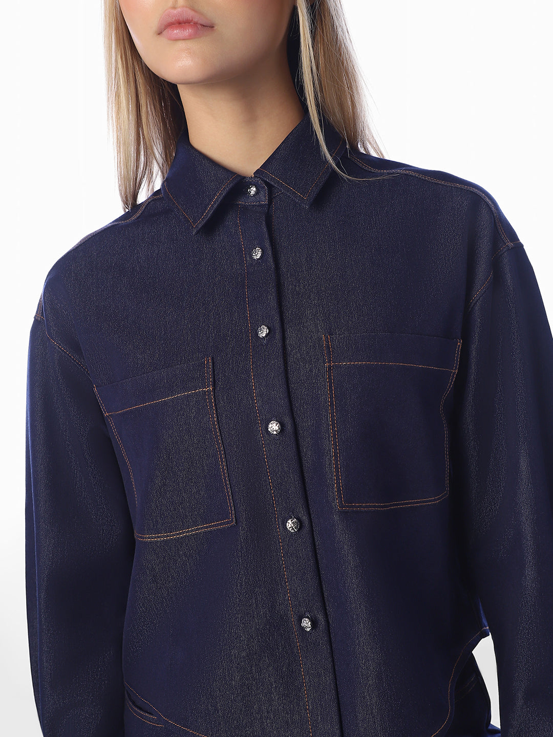 Dark Blue Denim Shirt