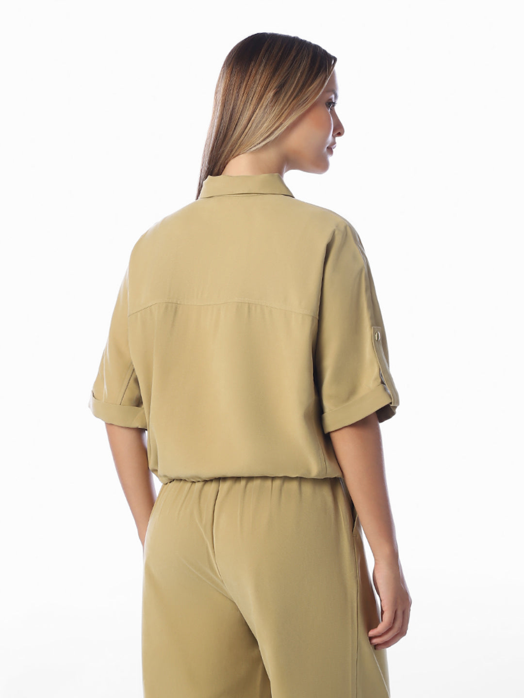 Khaki Cropped Shirt