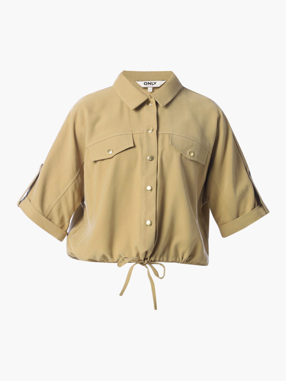 Khaki Cropped Shirt
