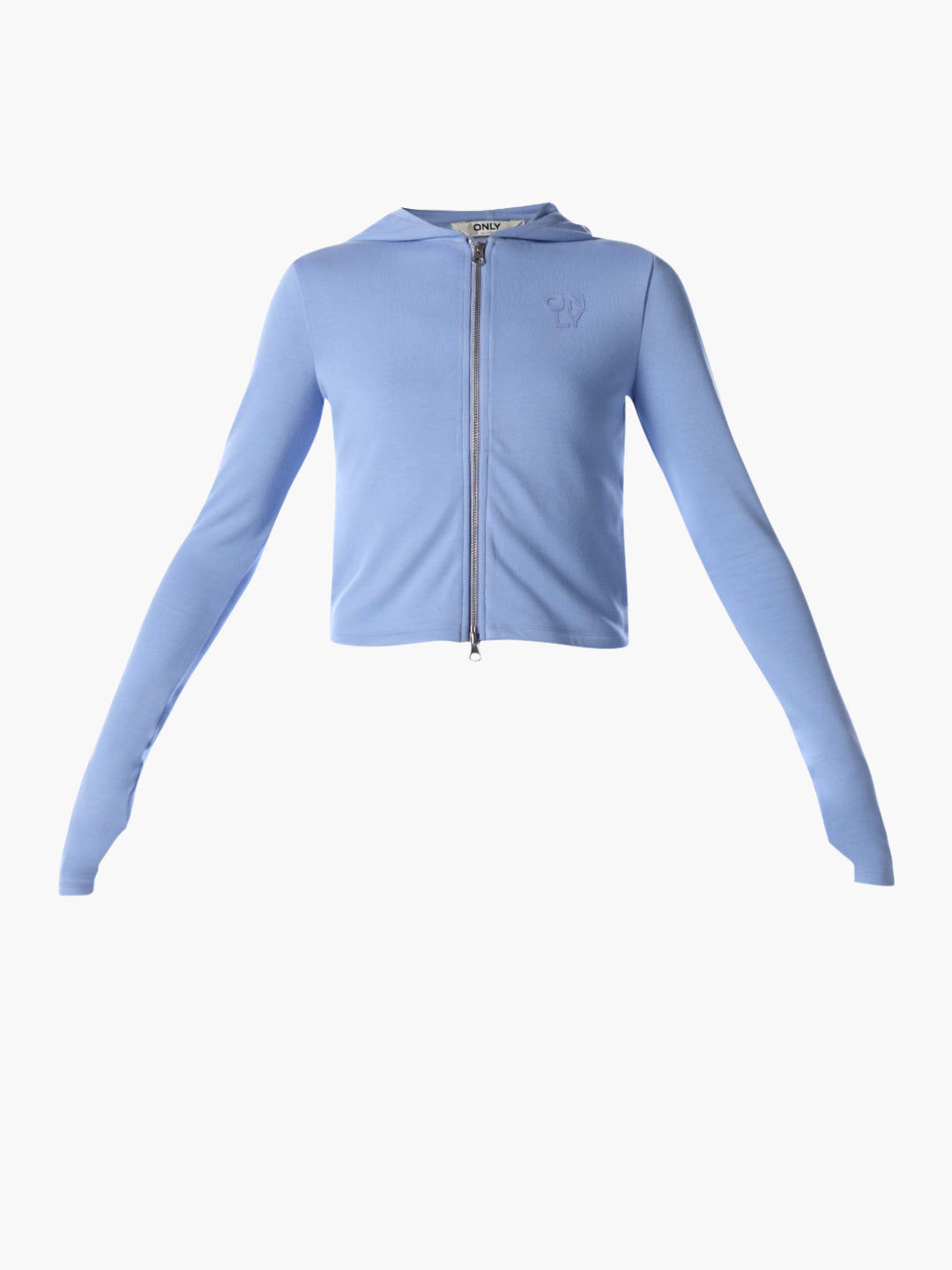 Light Blue Cropped Hoodie