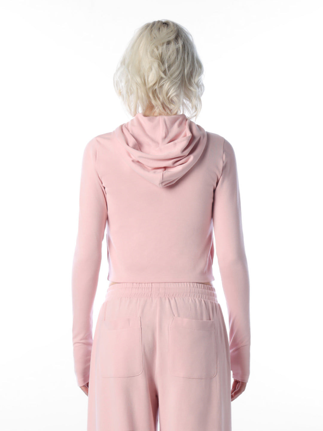 Light Pink Cropped Hoodie