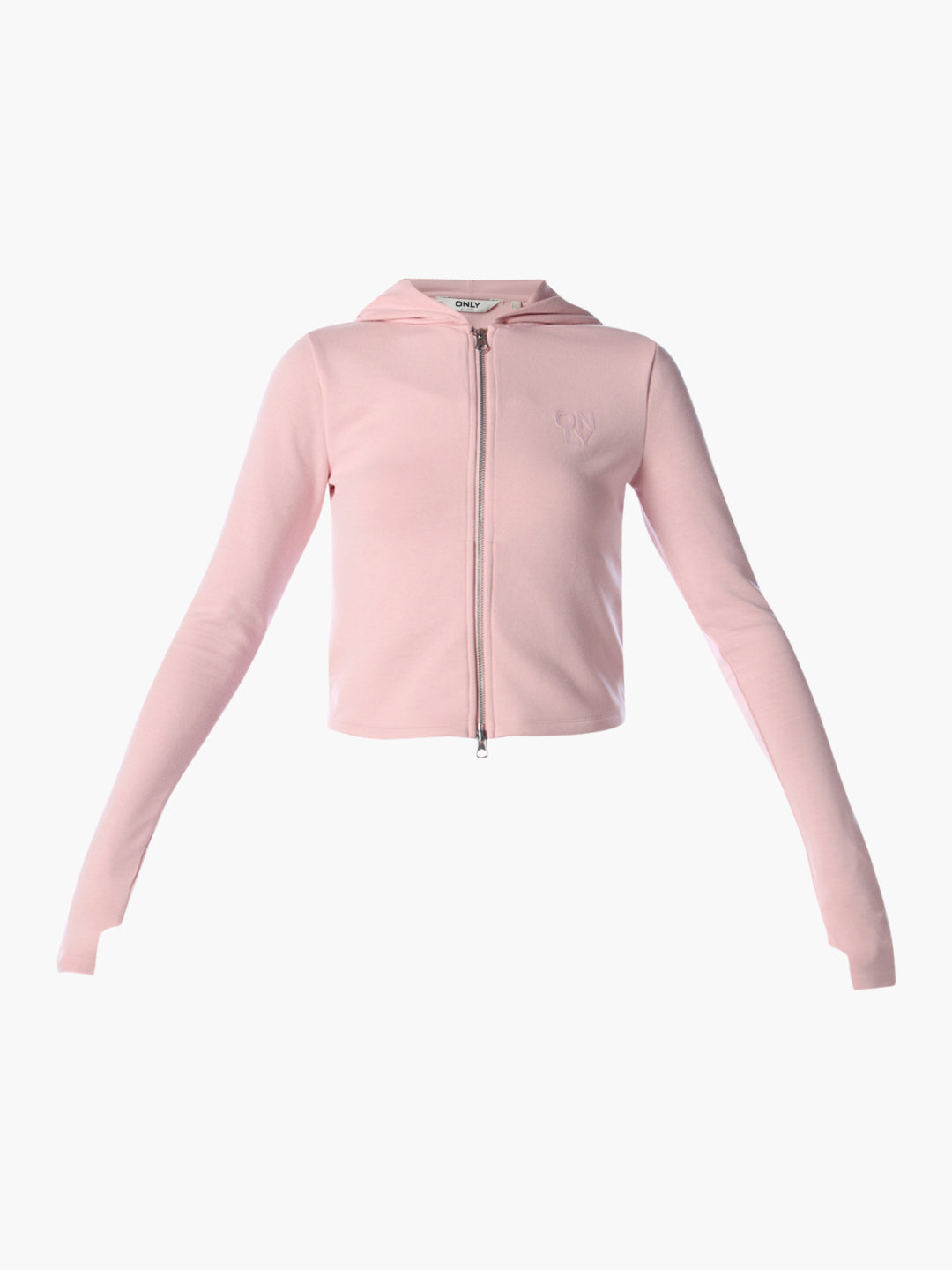 Light Pink Cropped Hoodie