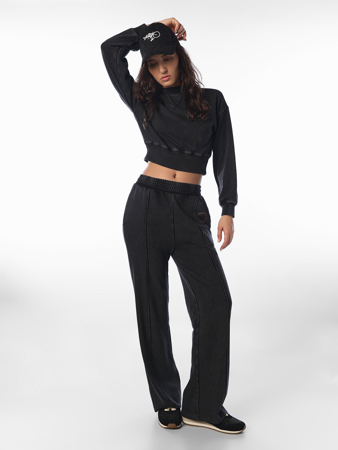 Black pintuck Sweatpants