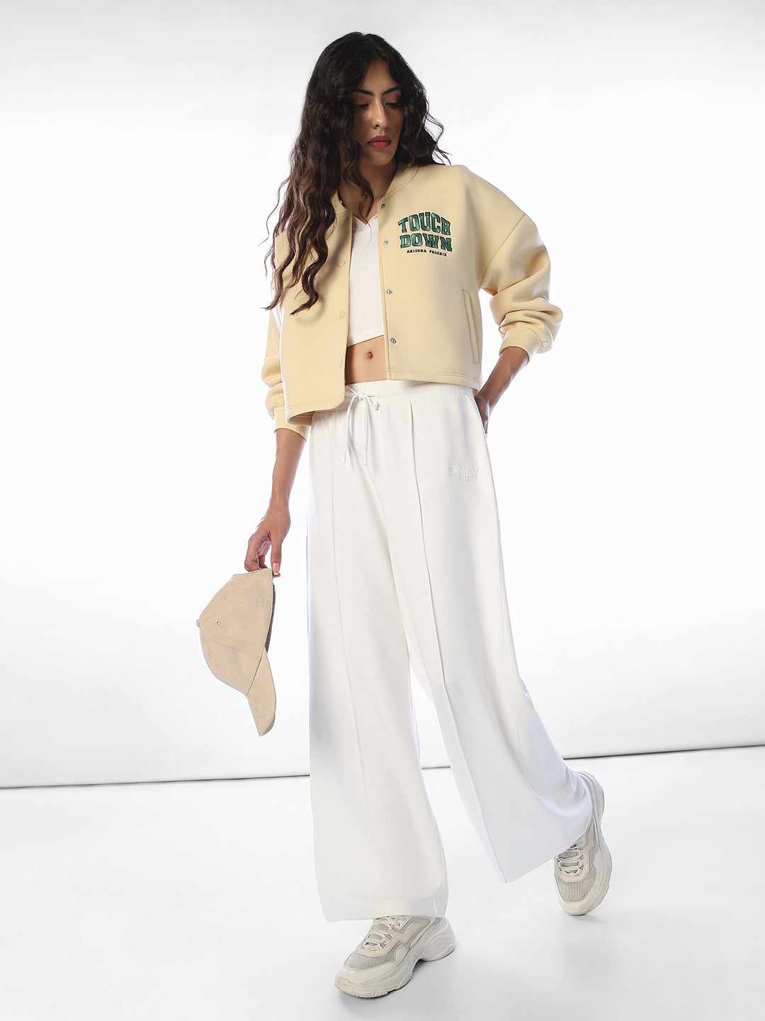 White Wide Leg Sweatpants