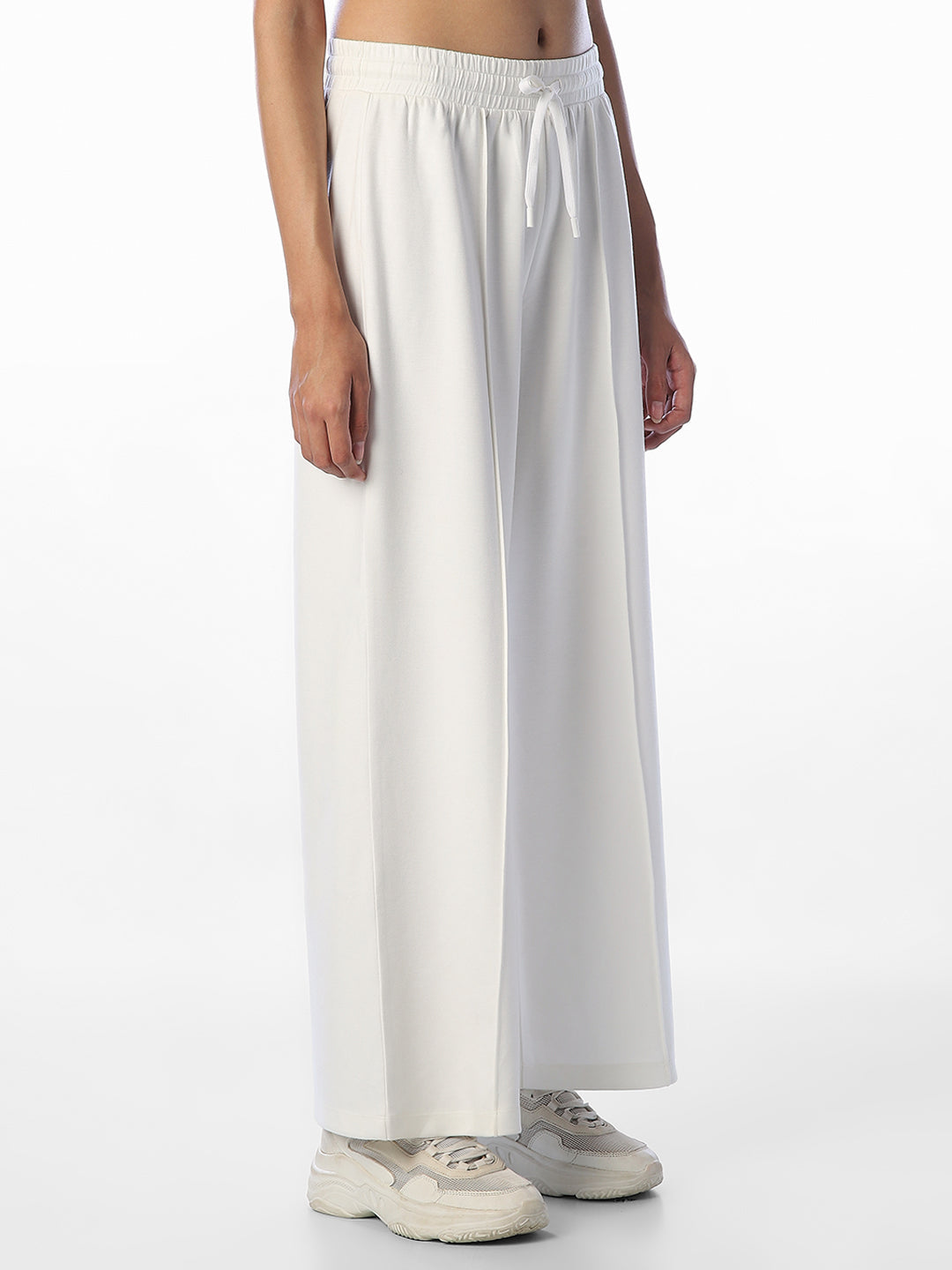 White Wide Leg Sweatpants