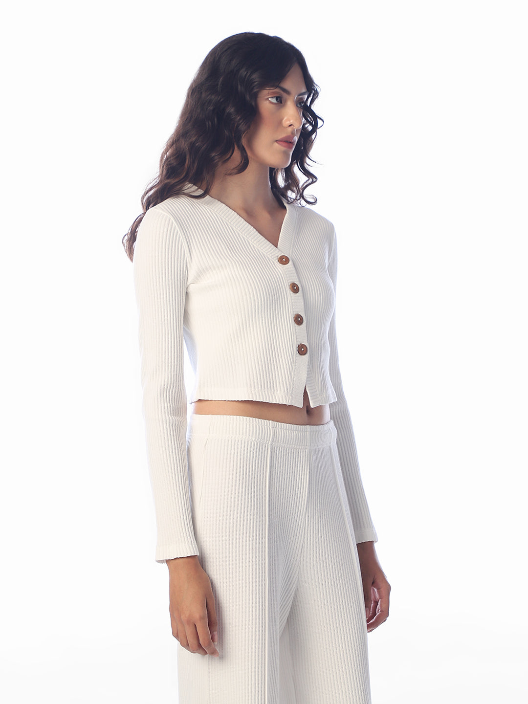 Cropped Ribbed Knit Top