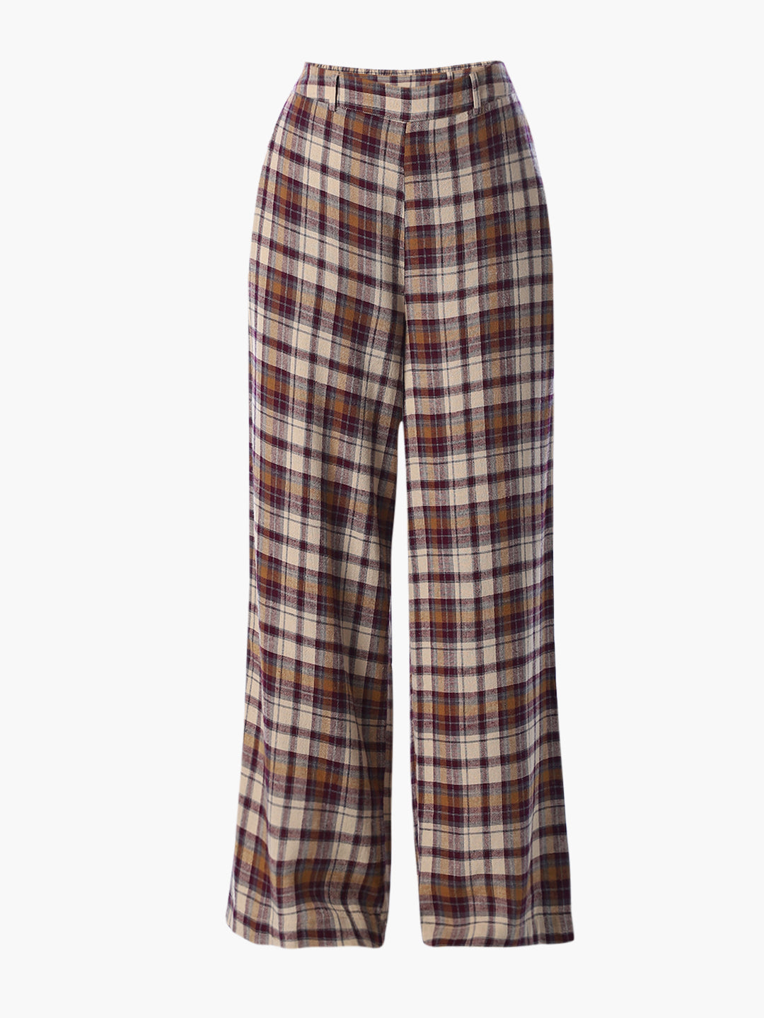 Brown Check Pants