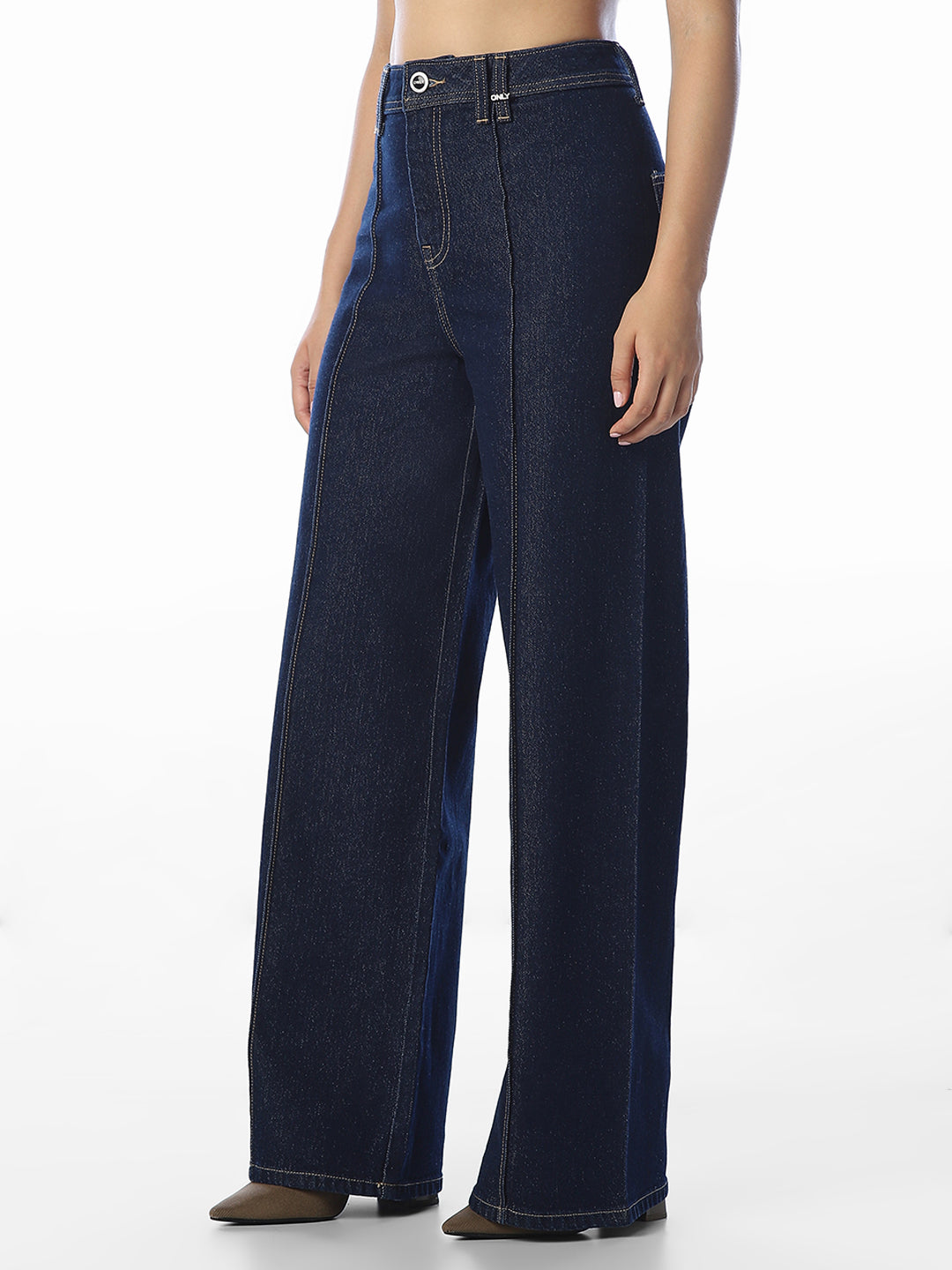 Dark Blue Wide Leg Jeans