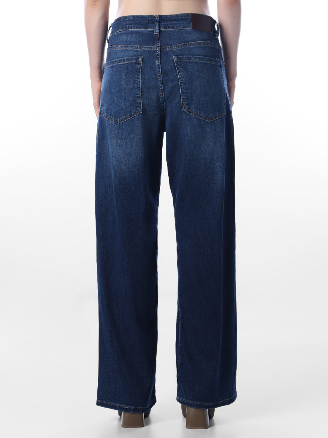 Dark Blue Wide Leg Jeans