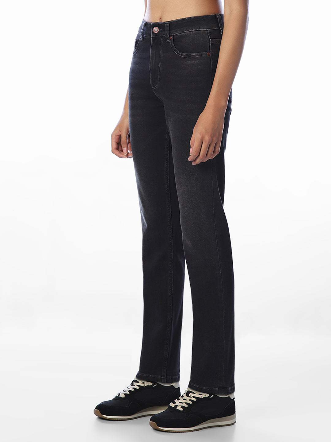 Black Washed Slim Fit Jeans
