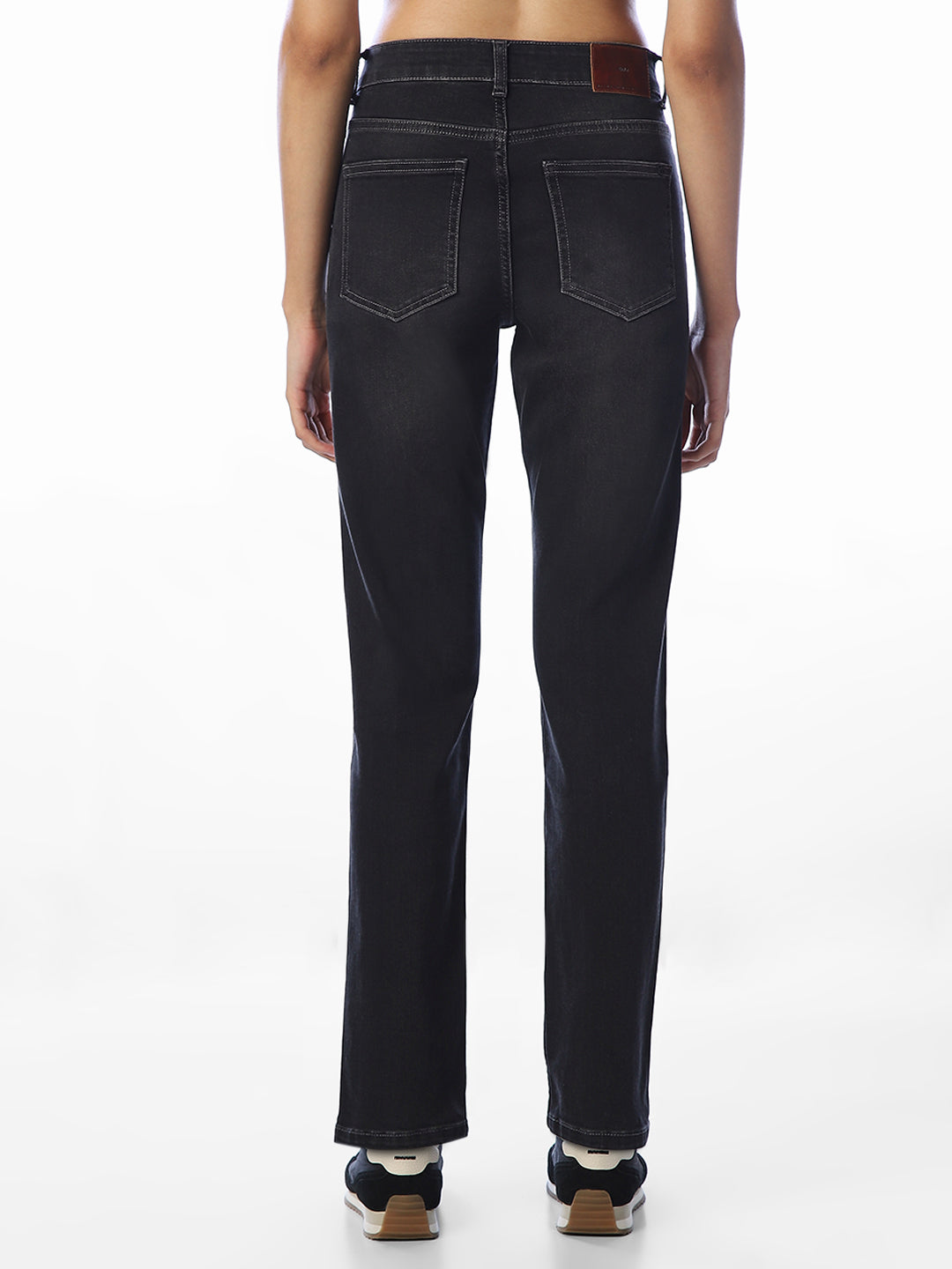 Black Washed Slim Fit Jeans