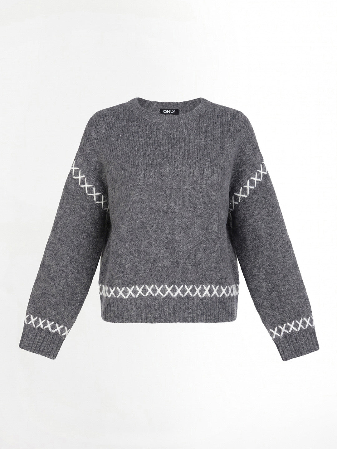 Cross Stitch Detail Pullover