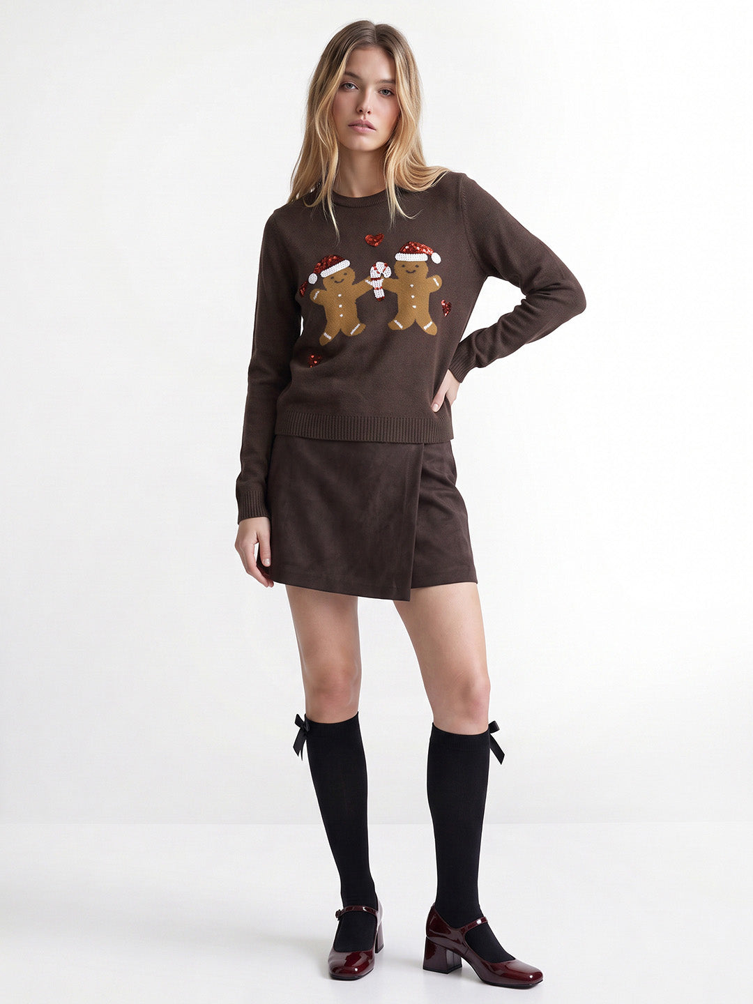 Gingerbread Sequin Detail Pullover