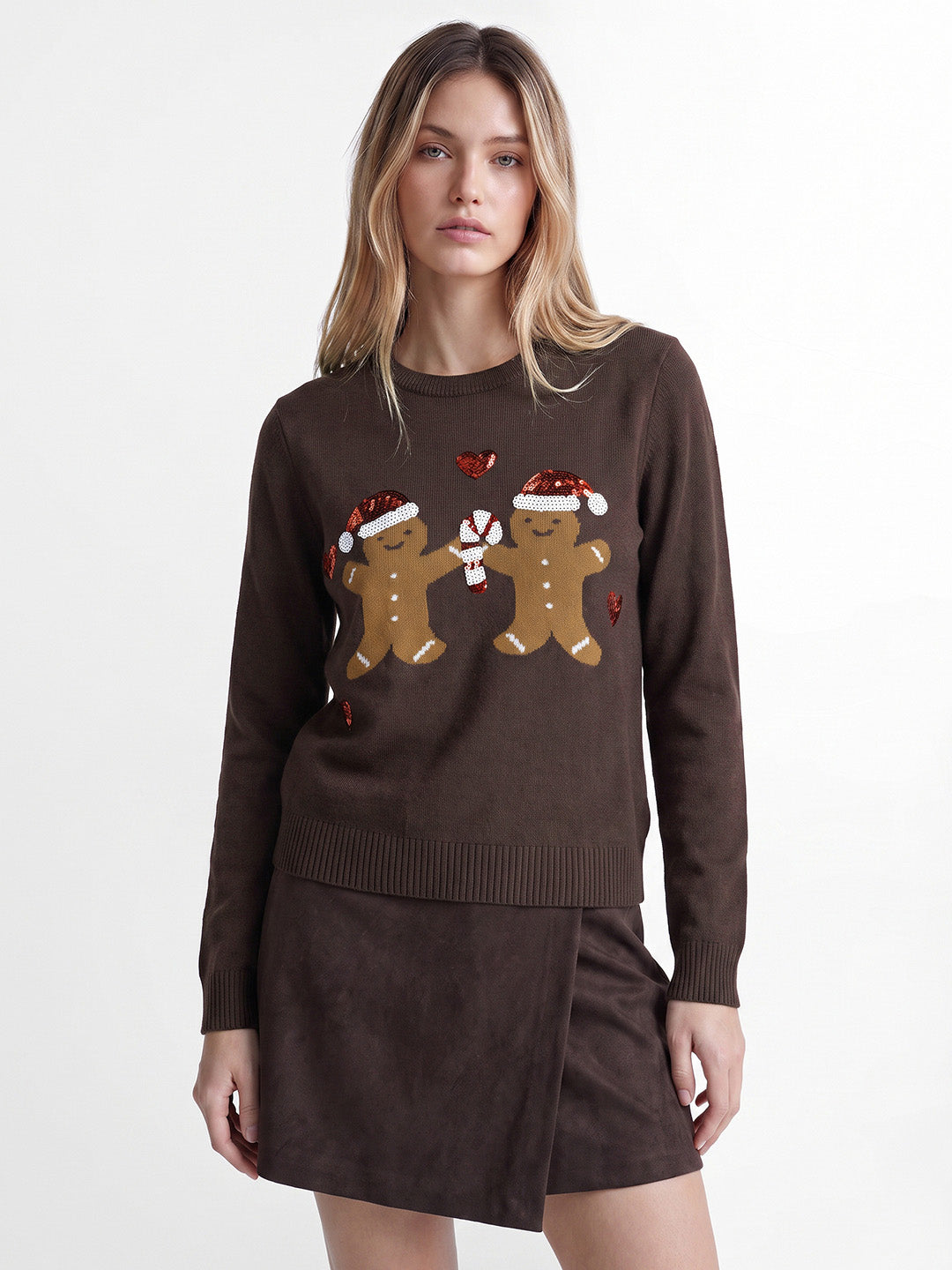 Gingerbread Sequin Detail Pullover