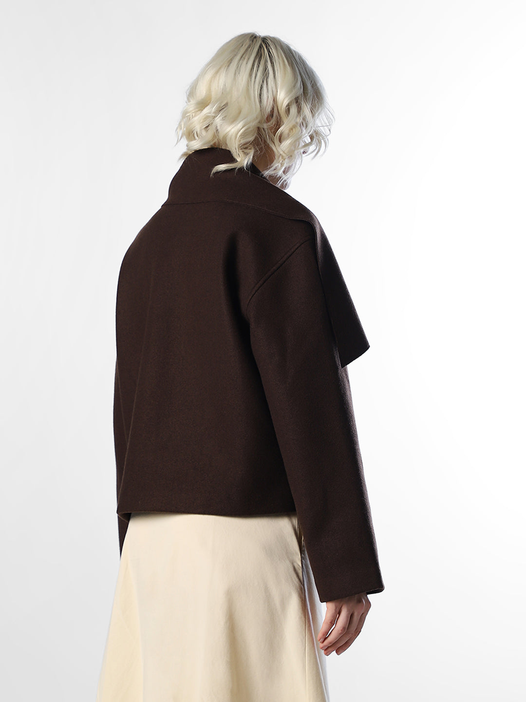 Dark Brown Scarf Jacket
