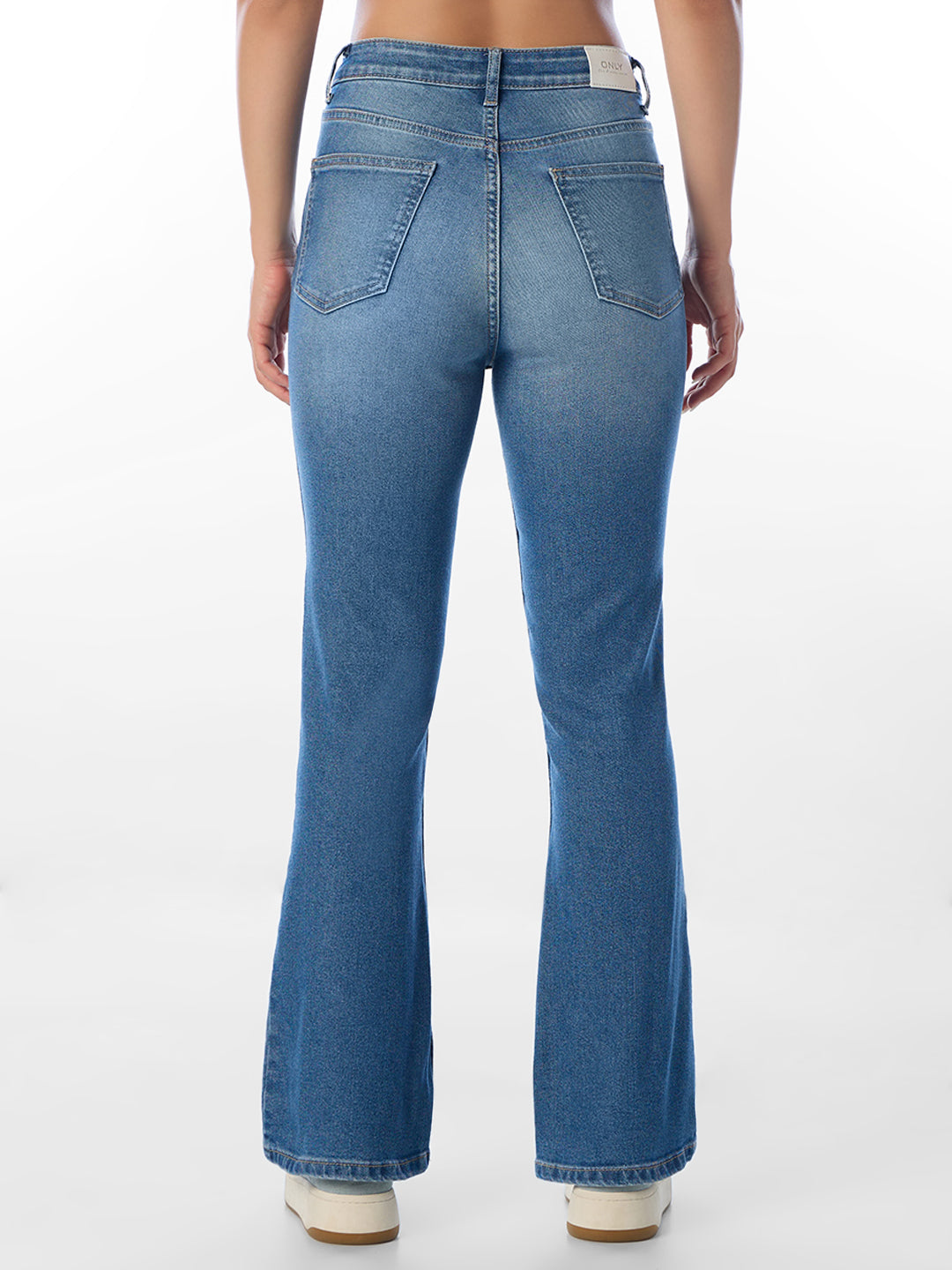 Blue High Rise Flared Jeans