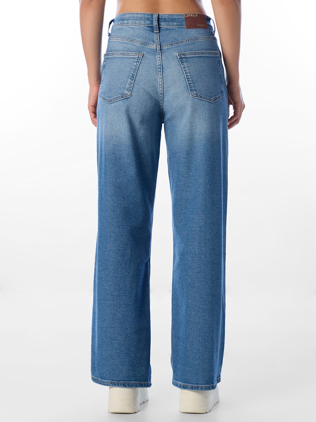 Blue High Rise Straight Jeans
