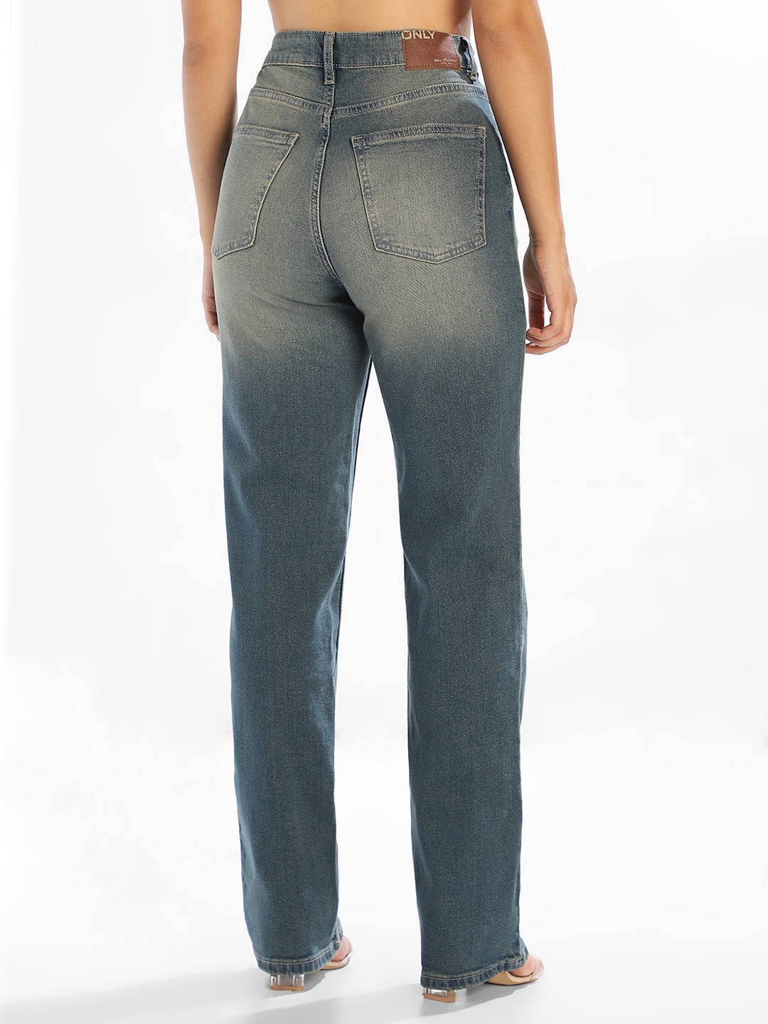 Vintage Washed Straight Fit Jeans