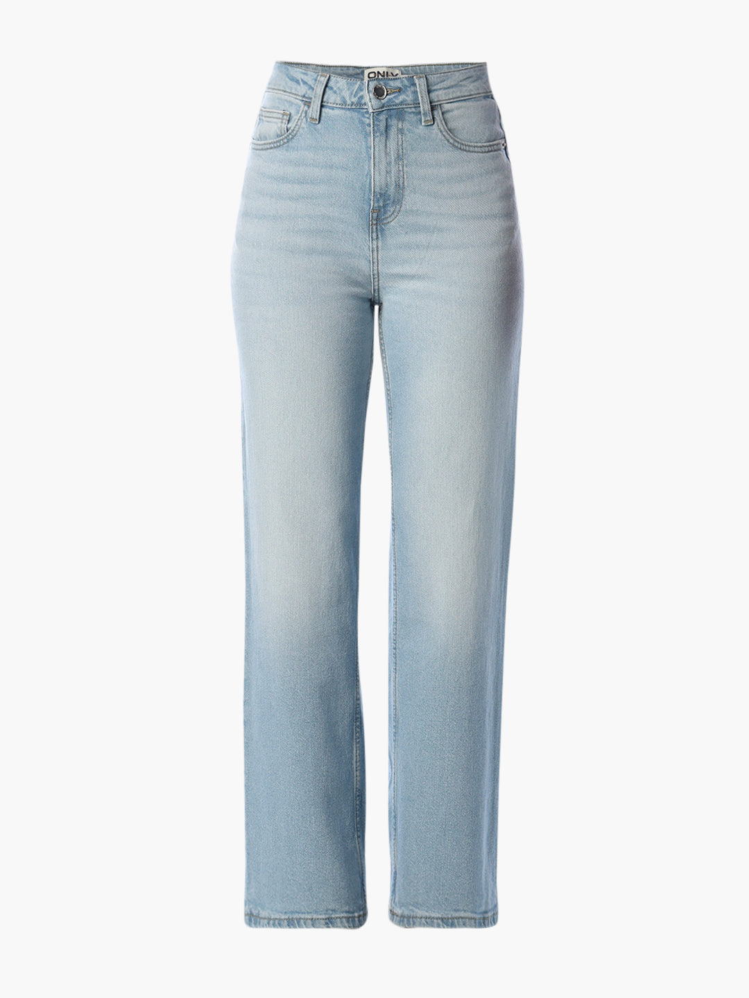 Light Blue High Rise Straight Jeans