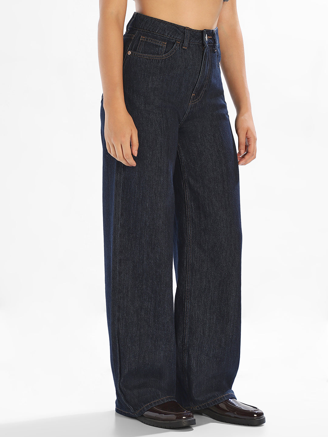 Dark Blue Slouchy Fit Jeans