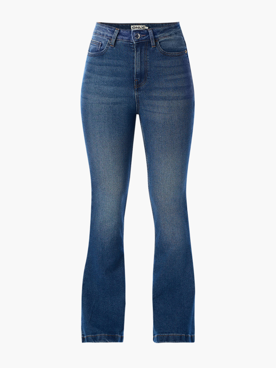 Blue High Rise Flared Jeans