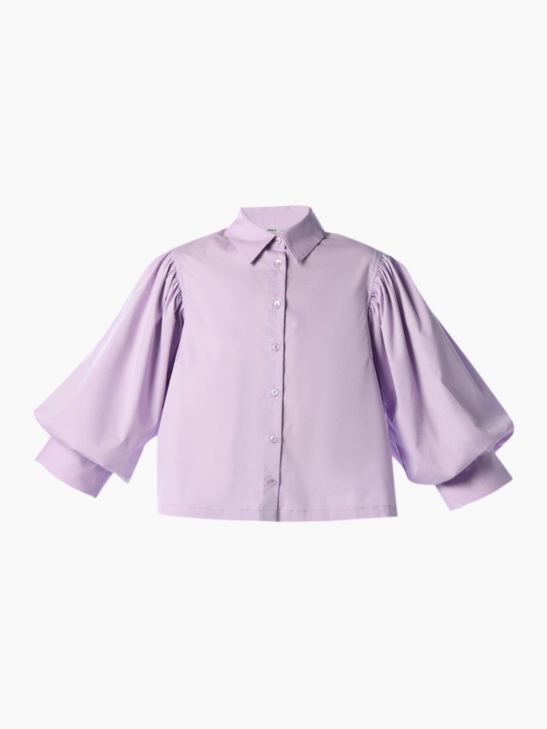 Purple Cotton Blend Shirt