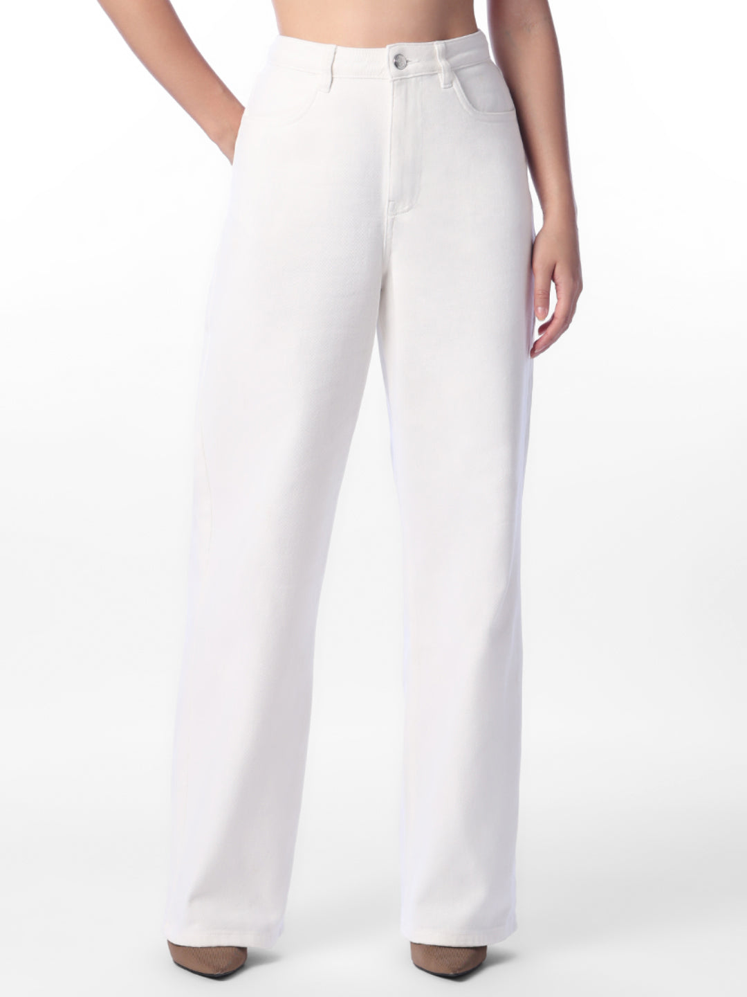 White Wide Leg Jeans